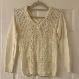 Women's Cream Cable Knit Sweater
